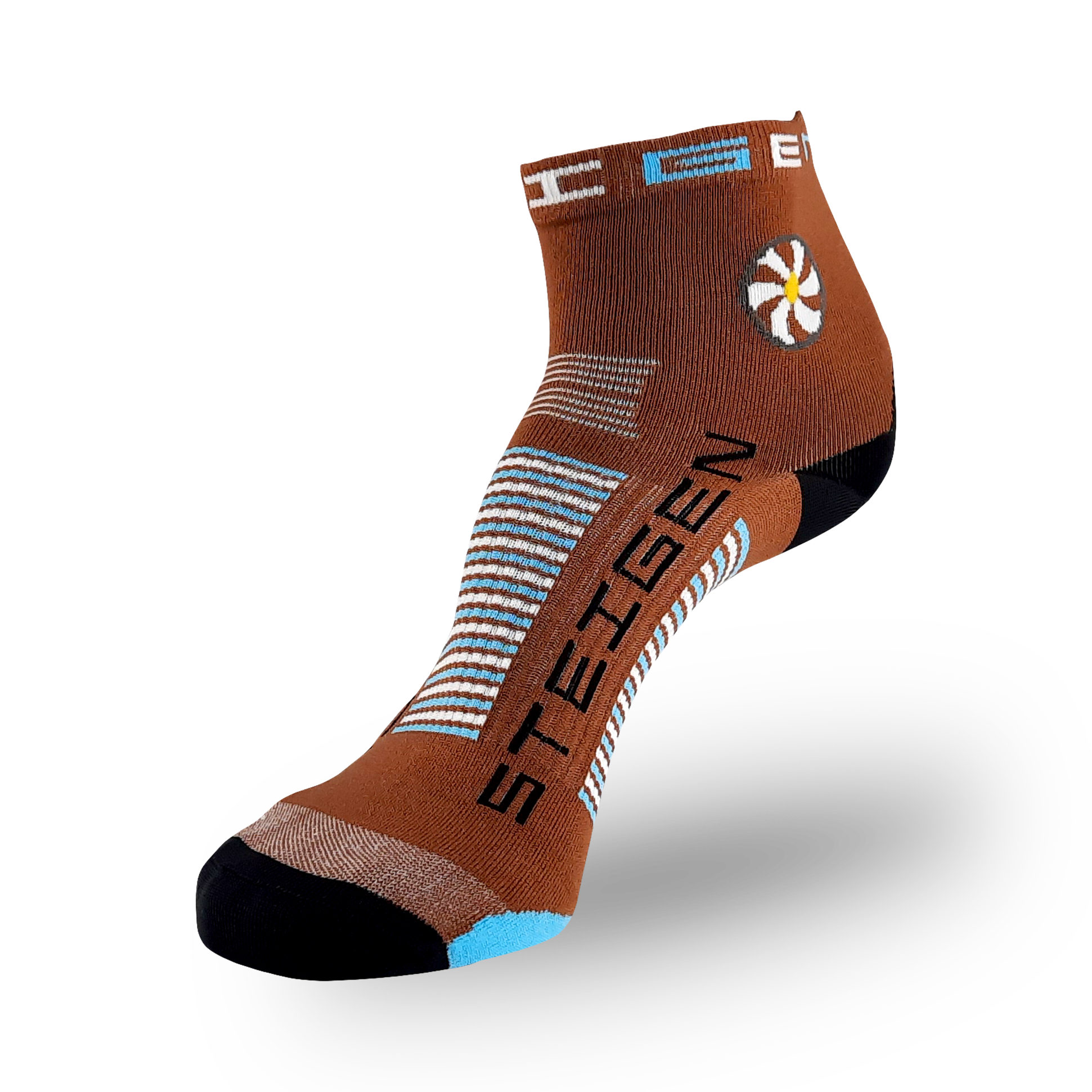 Brown Running Socks ¼ Length