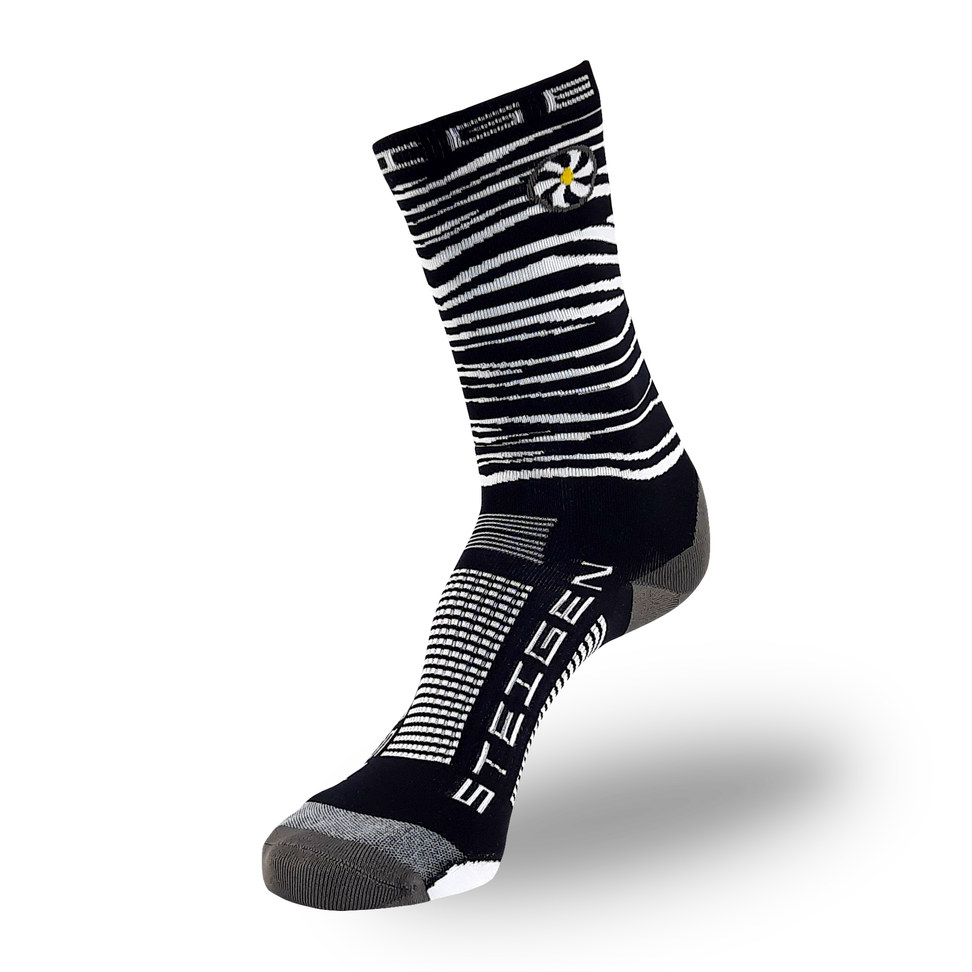 Zebra Running Socks ¾ Length